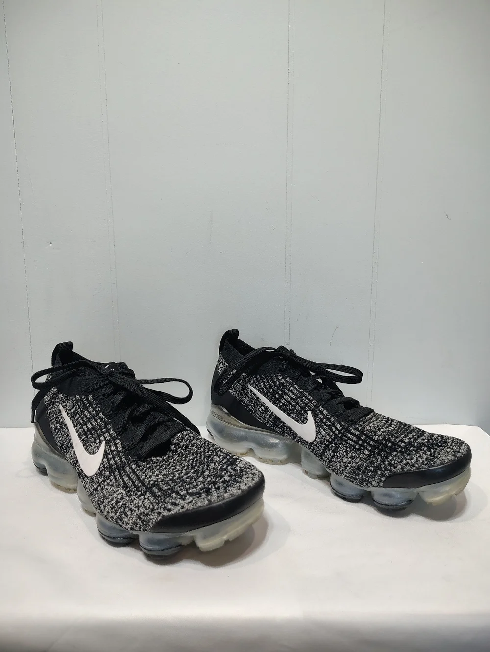 Nike Air VaporMax Flyknit 3 Black White Oreo Running Shoes Men’s Size 9